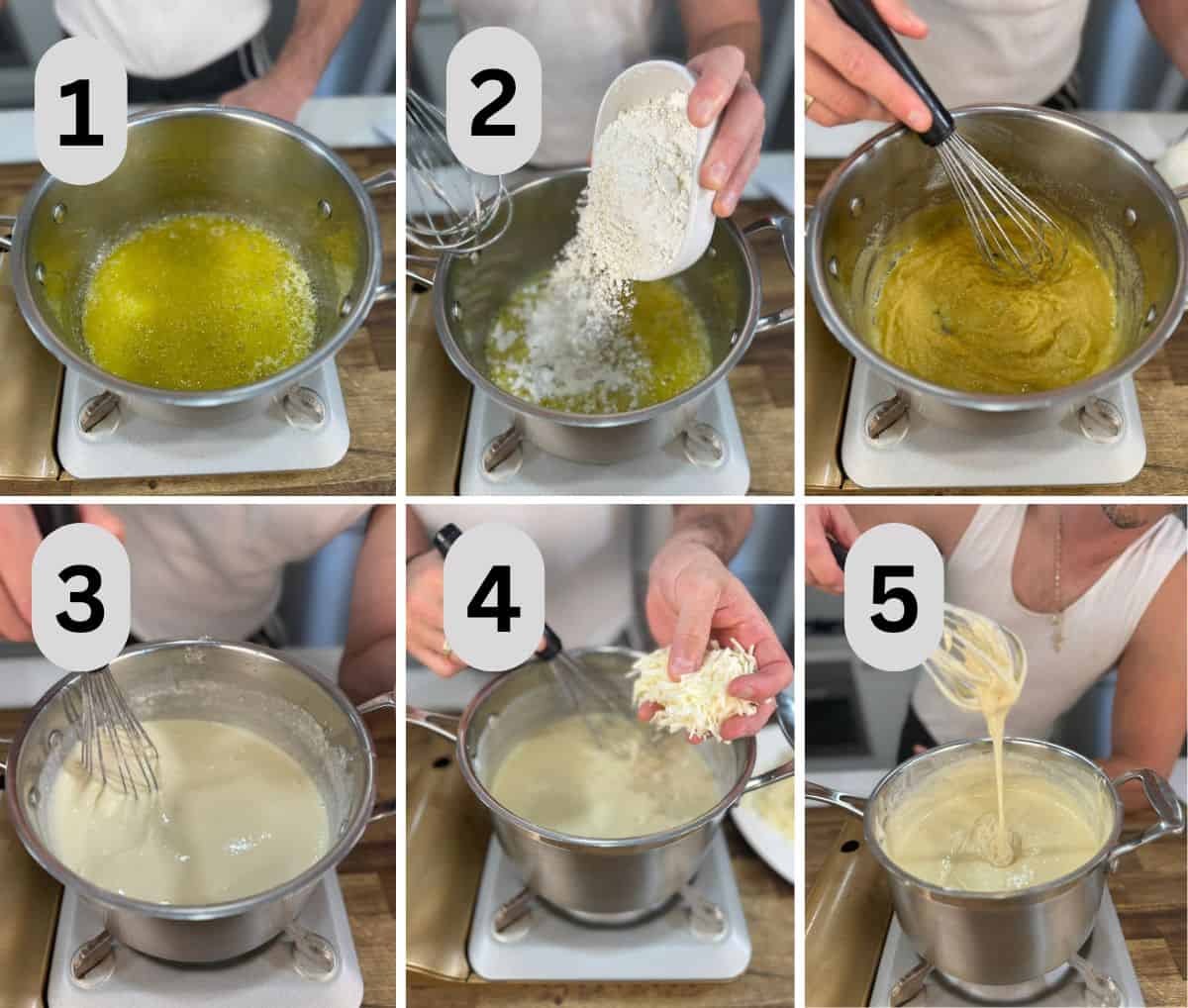 steps to make the bechamel sauce