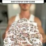 niko holding sheflaties on a plate ready for grilling