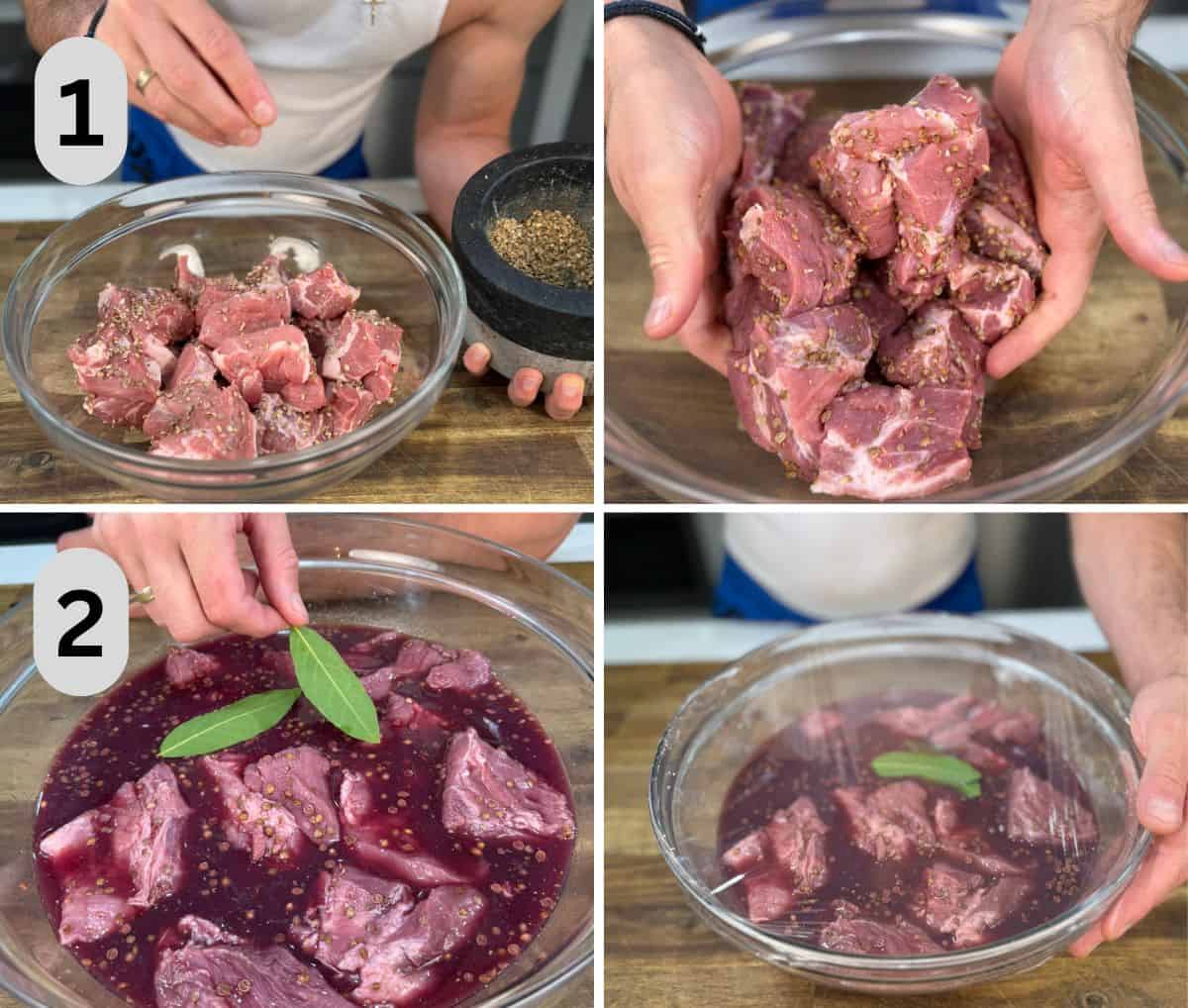 steps to marinate the meat