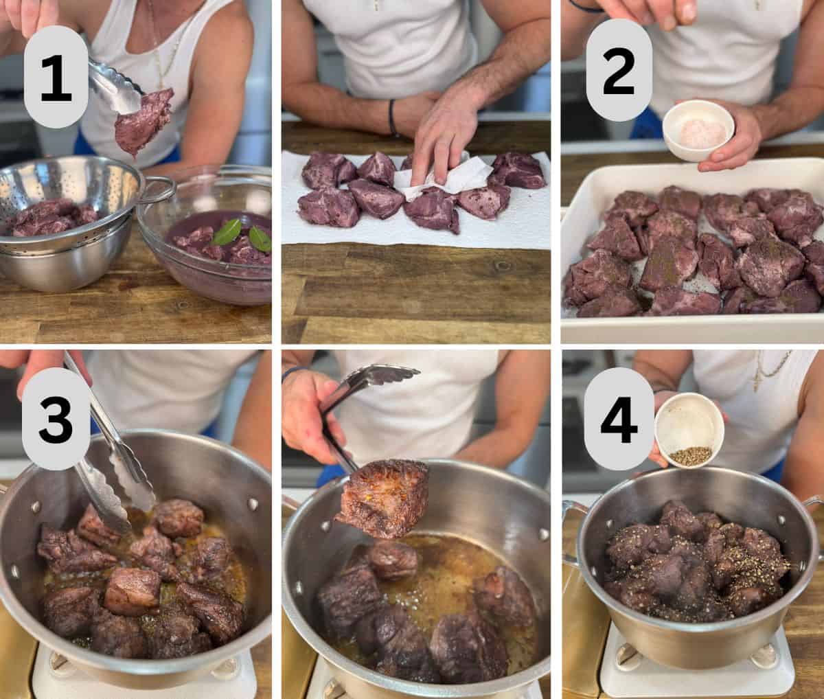 steps to sear for flavour