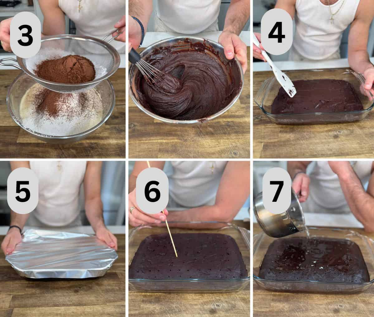steps to make the sponge cake continued