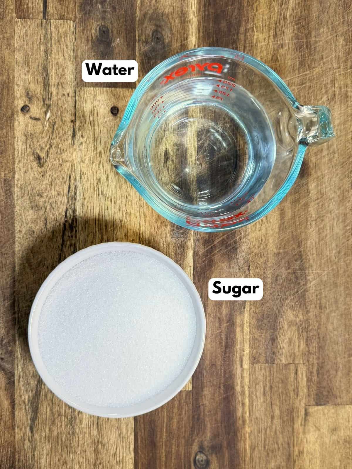ingredients for the syrup