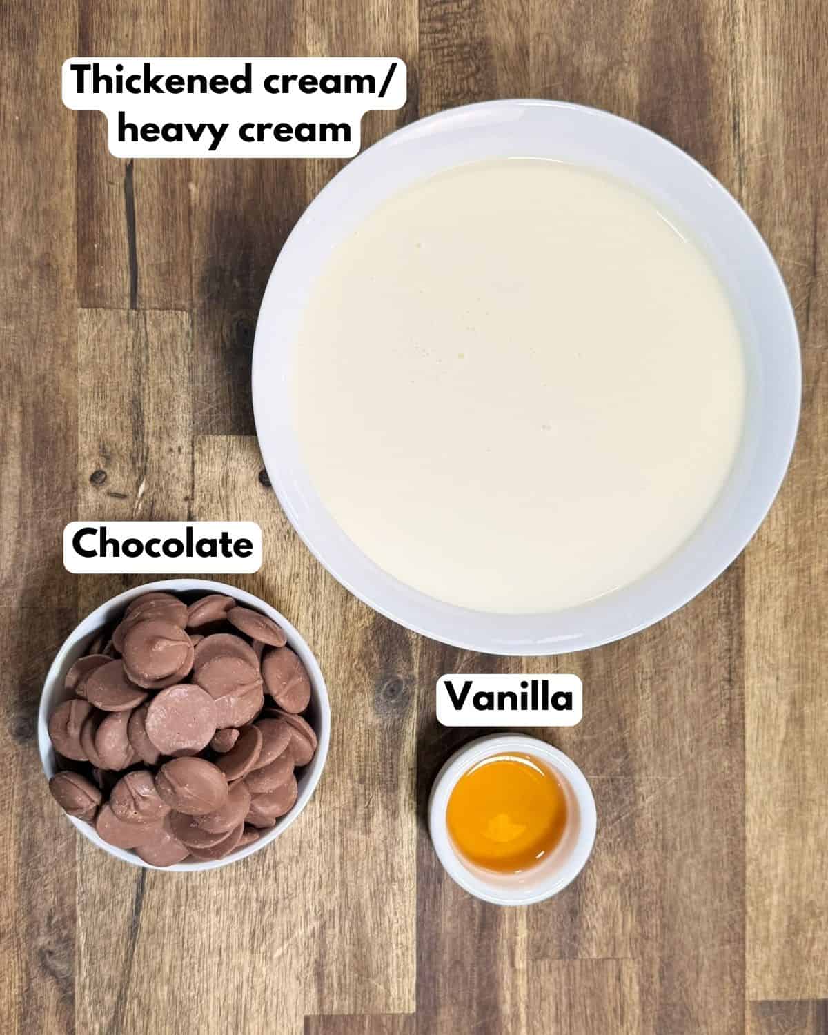 ingredients for the whipped cream layer