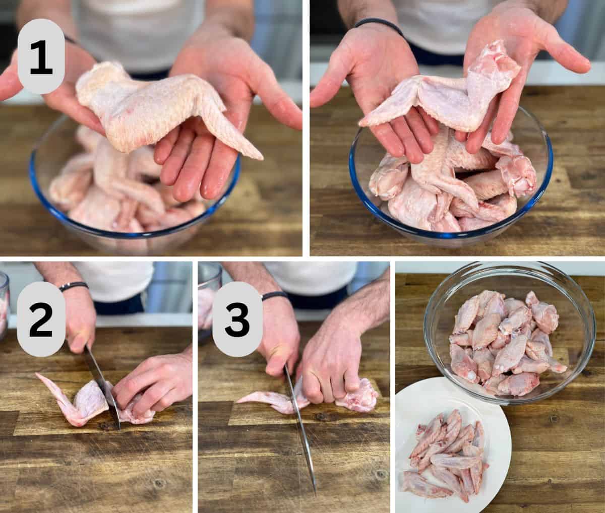 how to cut the chicken wings