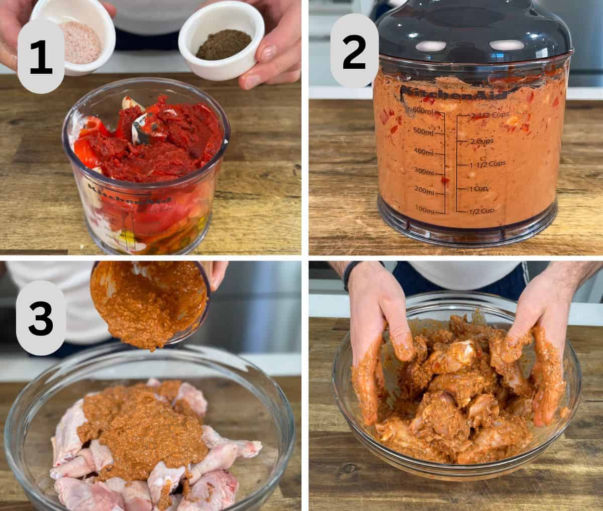 steps to marinade the wings