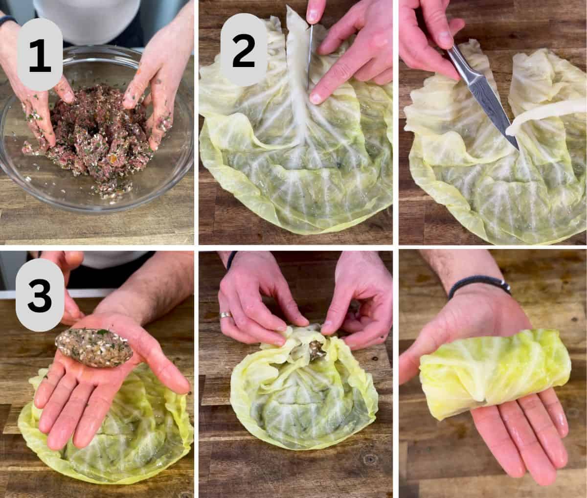 steps to prepare the filling and roll